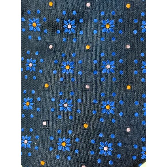 Momento New Style Tie Cufflinks and Hankerchief Blue Floral - Picture 7 of 9